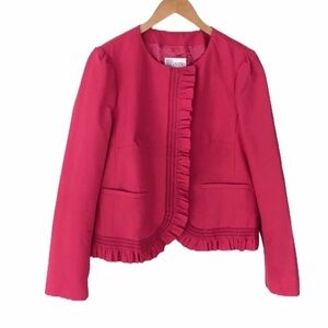RED Valentino hot pink Barbie ruffle jacket blazer fuschia 42/8